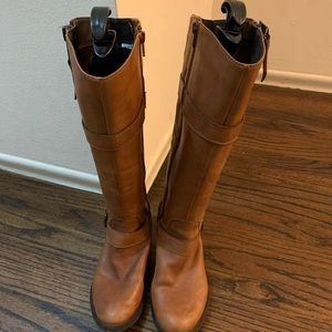 Steve Madden tall cognac boots